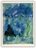 "40/94" | Nr. 1089 | Datiert auf 1994 | Zyklus: Werden & Vergehen | Aquarell | 74 x 55,3 (Rahmen: 80 x 65)