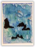 "39/94" | Nr. 1090 | Datiert auf 1994 | Zyklus: Werden & Vergehen | Aquarell | 74 x 55 (Rahmen: 80 x 65)