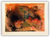 (ohne Titel) | Nr. 1107 | Datiert auf 1994 | Zyklus: Werden & Vergehen | Aquarell | 47,5 x 65 (Rahmen: 56,5 x 76)