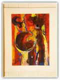 (ohne Titel) | Nr. 1204 | Datiert auf 2000 | Zyklus: Bilder 2009 | Enkaustik | 65 x 47,5 (Rahmen: 80 x 65)