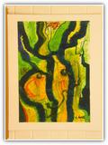 (ohne Titel) | Nr. 1207 | Datiert auf 2000 | Zyklus: Bilder 2009 | Enkaustik | 70 x 50 (Rahmen: 80 x 65)