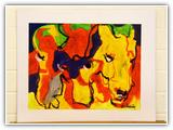 (ohne Titel) | Nr. 1213 | Datiert auf 2000 | Zyklus: Bilder 2009 | Enkaustik | 50 x 65 (Rahmen: 65 x 80)