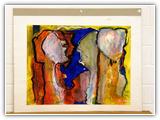 (ohne Titel) | Nr. 1214 | Datiert auf 2000 | Zyklus: Bilder 2009 | Enkaustik | 50 x 65 (Rahmen: 60 x 80)