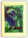 (ohne Titel) | Nr. 1386 | Datiert auf 1995 | Zyklus: Bilder 95 | Aquarell | 73 x 51 (Rahmen: 80 x 65)