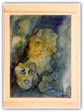 (ohne Titel) | Nr. 1393 | Datiert auf 1995 | Zyklus: Bilder 95 | Aquarell | 74 x 55 (Rahmen: 80 x 65)