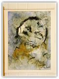(ohne Titel) | Nr. 1409 | Datiert auf 1996 | Zyklus: Gesichter 96 | Aquarell | 74,5 x 55 (Rahmen: 80 x 65)
