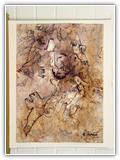 (ohne Titel) | Nr. 1410 | Datiert auf 1996 | Zyklus: Gesichter 96 | Aquarell | 74,5 x 55 (Rahmen: 80 x 65)