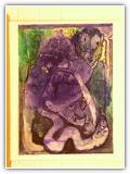 (ohne Titel) | Nr. 1413 | Datiert auf 1996 | Zyklus: Gesichter 96 | Aquarell | 75,5 x 55 (Rahmen: 80 x 65)