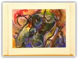 (ohne Titel) | Nr. 1697 | Datiert auf 2004 | Enkaustik | 50 x 70 (Rahmen: 65 x 80)