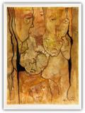 (ohne Titel) | Nr. 1780 | Datiert auf 1996 | Zyklus: Gesichter 96 | Aquarell | 75 x 55 (Rahmen: 80 x 65)