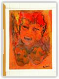 (ohne Titel) | Nr. 1783 | Datiert auf 1996 | Zyklus: Gesichter 96 | Aquarell | 75 x 55 (Rahmen: 80 x 65)