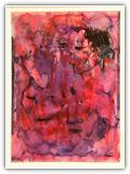 (ohne Titel) | Nr. 1784 | Datiert auf 1996 | Zyklus: Gesichter 96 | Aquarell | 75 x 55 (Rahmen: 80 x 65)