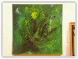 (ohne Titel) | Nr. 2010 | Datiert auf 1999 | �l auf Hartfpl | 100 x 100 (Rahmen: o. R)