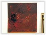 (ohne Titel) | Nr. 2016 | Datiert auf 1997 | �l auf Hartfpl | 100 x 100 (Rahmen: o. R)