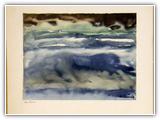 "Am Meer" | Nr. 2408 | Datiert auf 1968 | Aquarell | 29,5 x 39 (Rahmen: 40 x 50)
