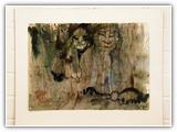(ohne Titel) | Nr. 2435 | undatiert | Zyklus: Menschen | Aquarell | 47,5 x 65 (Rahmen: 65 x 80)