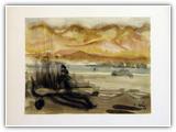 (ohne Titel) | Nr. 2536 | Datiert auf 1966 | Zyklus: SW/Namibia | Aquarell | 29,5 x 38,5 (Rahmen: 40 x 50)