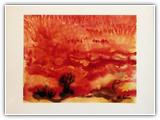(ohne Titel) | Nr. 2540 | Datiert auf 1966 | Zyklus: SW/Namibia | Aquarell | 29,5 x 38,5 (Rahmen: 40 x 50)