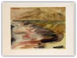 (ohne Titel) | Nr. 2543 | Datiert auf 1966 | Zyklus: SW/Namibia | Aquarell | 29,5 x 38,5 (Rahmen: 40 x 50)