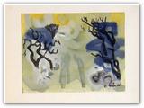 (ohne Titel) | Nr. 2545 | Datiert auf 1966 | Zyklus: SW/Namibia | Aquarell | 29,5 x 38,5 (Rahmen: 40 x 50)