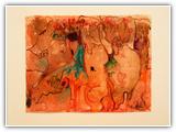 (ohne Titel) | Nr. 2560 | Datiert auf 1989 | Zyklus: Teneriffa | Aquarell | 48 x 62 (Rahmen: 65 x 80)