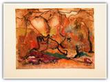 (ohne Titel) | Nr. 2562 | Datiert auf 1989 | Zyklus: Teneriffa | Aquarell | 48 x 62 (Rahmen: 65 x 80)