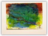 (ohne Titel) | Nr. 2563 | Datiert auf 1989 | Zyklus: Teneriffa | Aquarell | 47 x 65,5 (Rahmen: 65 x 80)