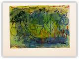 (ohne Titel) | Nr. 2565 | Datiert auf 1989 | Zyklus: Teneriffa | Aquarell | 47 x 65,5 (Rahmen: 65 x 80)