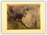 (ohne Titel) | Nr. 2569 | Datiert auf 1989 | Zyklus: Teneriffa | Aquarell | 48 x 62 (Rahmen: 65 x 80)