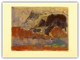 (ohne Titel) | Nr. 2575 | Datiert auf 1989 | Zyklus: Teneriffa | Aquarell | 48 x 62 (Rahmen: 65 x 80)