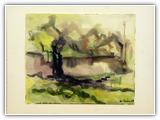 "695" | Nr. 2655 | Datiert auf 1969 | Zyklus: Frankreich/Spanien | Aquarell | 49,5 x 59,5 (Rahmen: 60 x 80)